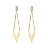 Gold After Glow Drop Earrings with Gemstone