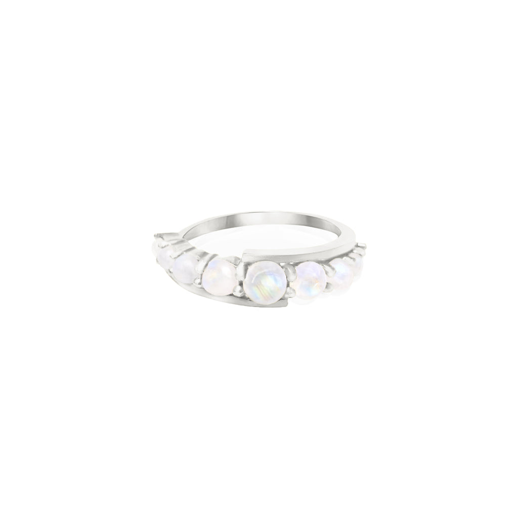 Silver Andromeda Ring with gemstones