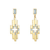 Gold Aurora Earrings with Gemstones