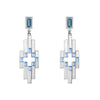 Silver Aurora Earrings with Swiss Blue Topaz