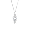 Silver Aurora Pendant Necklace with Sky Blue Topaz