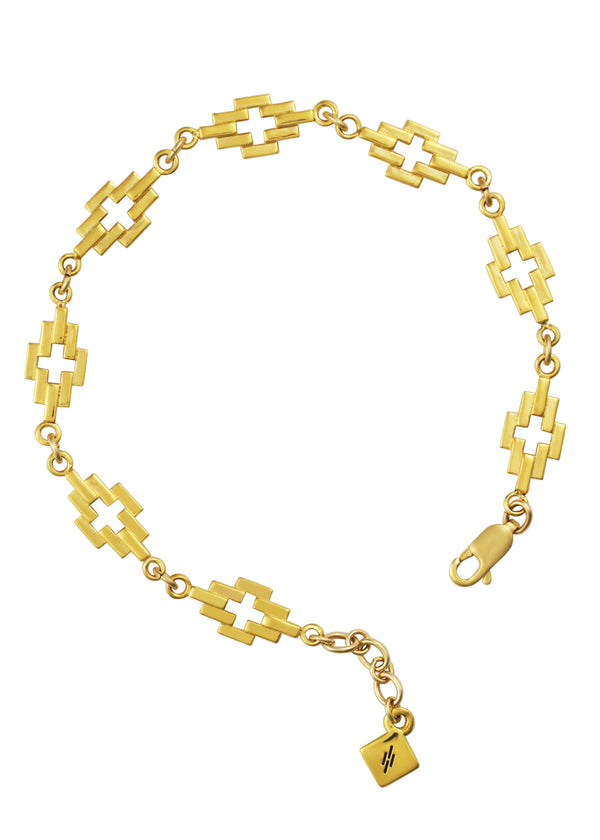 Gold Aura Link Bracelet on white background