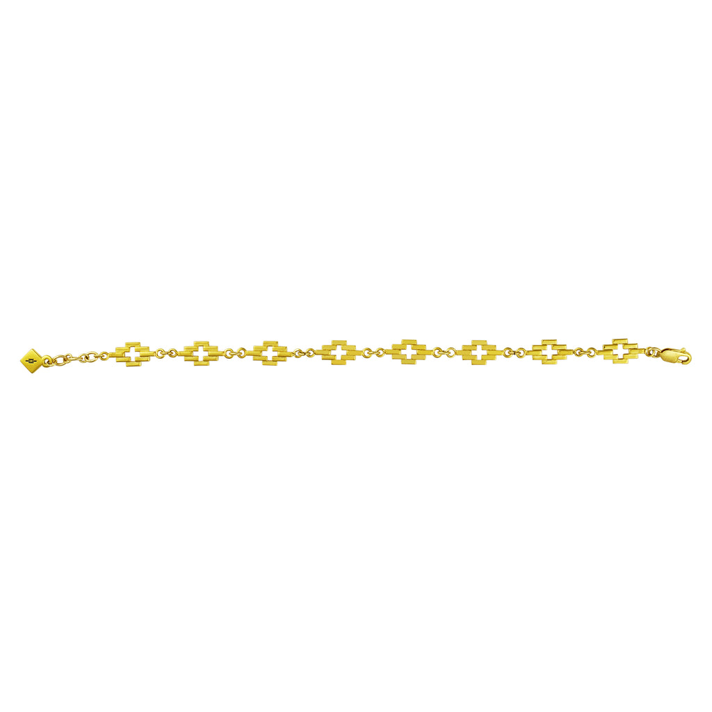 Gold Aura Link Bracelet on white background