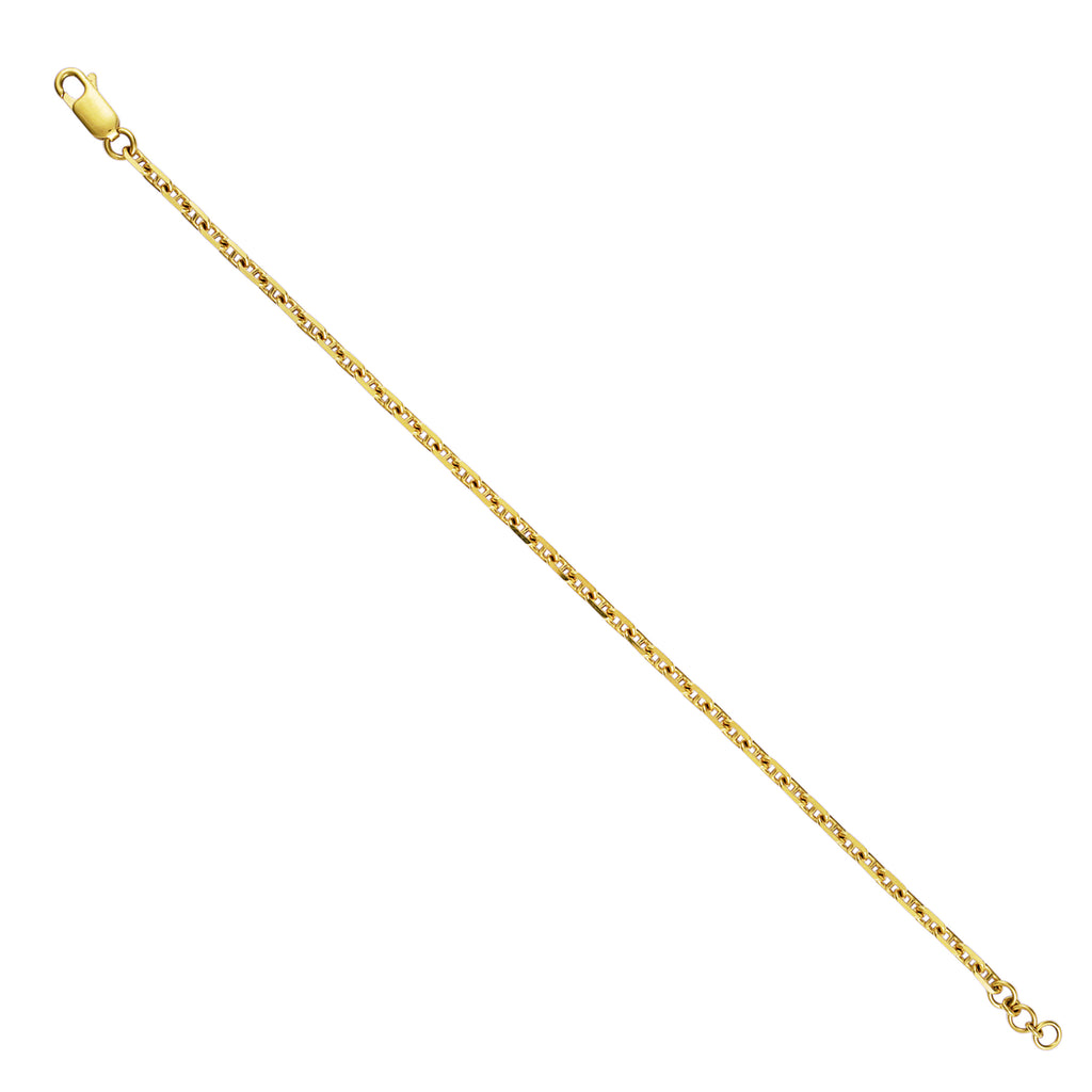 Gold Anchor Bracelet on white background