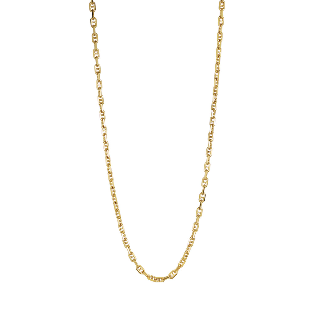 Gold Anchor Chain on white Background