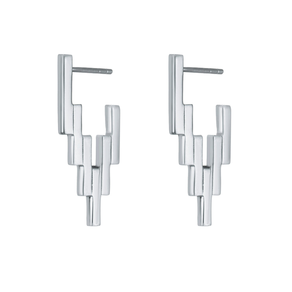 Silver After Glow Huggie Earrings
