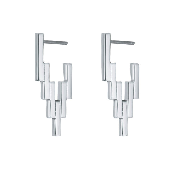 Silver After Glow Huggie Earrings
