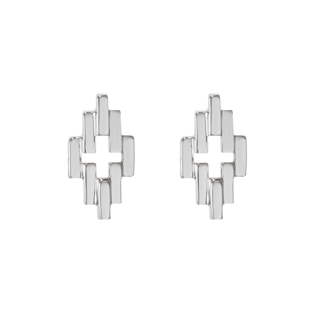 Silver Aura Studs Earrings