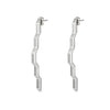 Silver Large Solar Flare Earrings