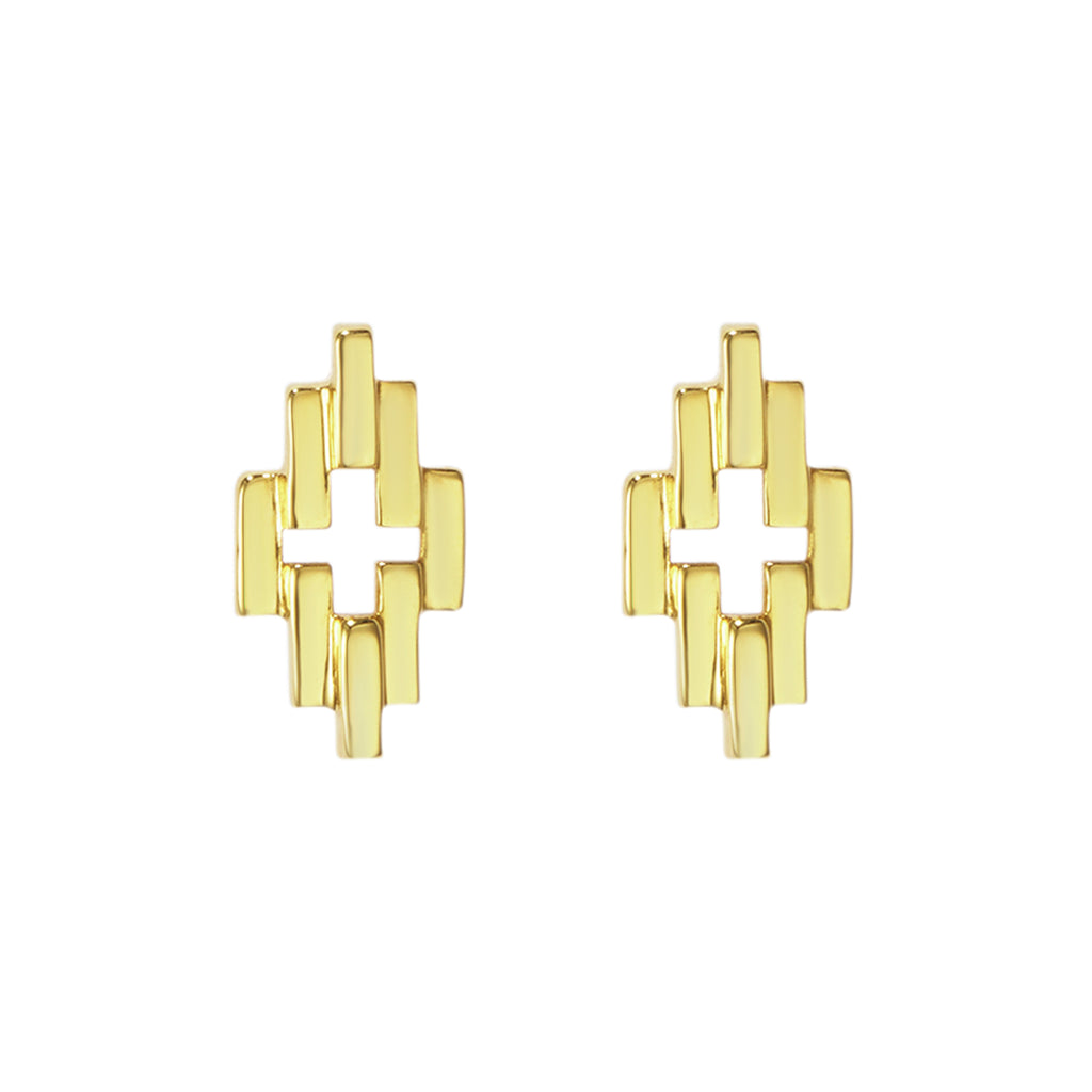Gold Aura Studs Earrings
