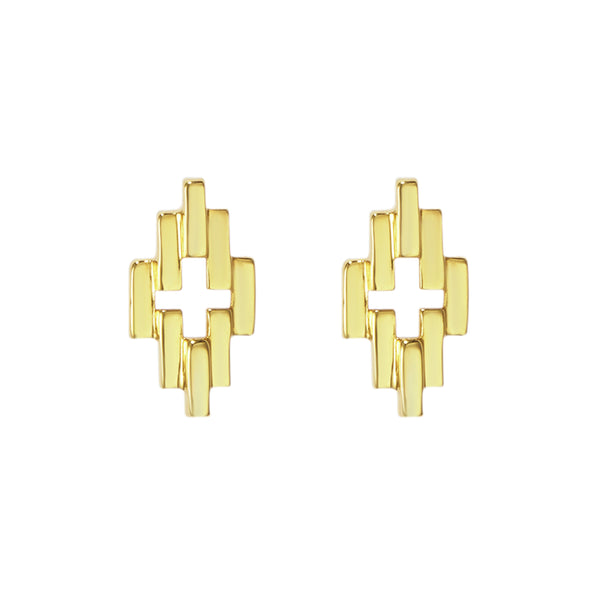Gold Aura Studs Earrings