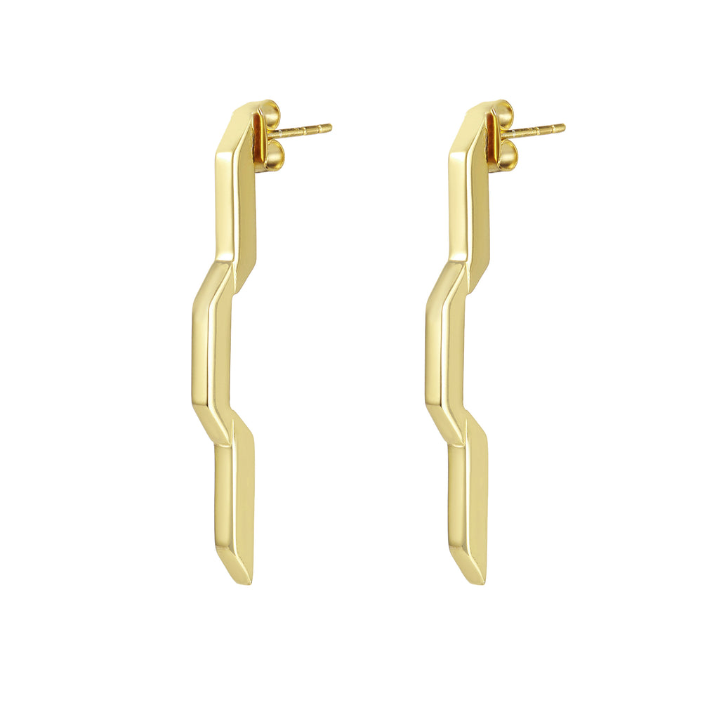 Small Gold Solar Flare Earrings