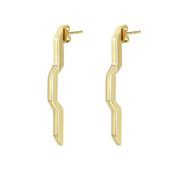 Small Gold Solar Flare Earrings