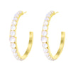 Gold Andromeda Hoop Earrings with gemstones