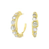 Gold Andromeda Huggie Earrings with gemstones