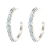 Silver Andromeda Hoop Earrings with gemstones