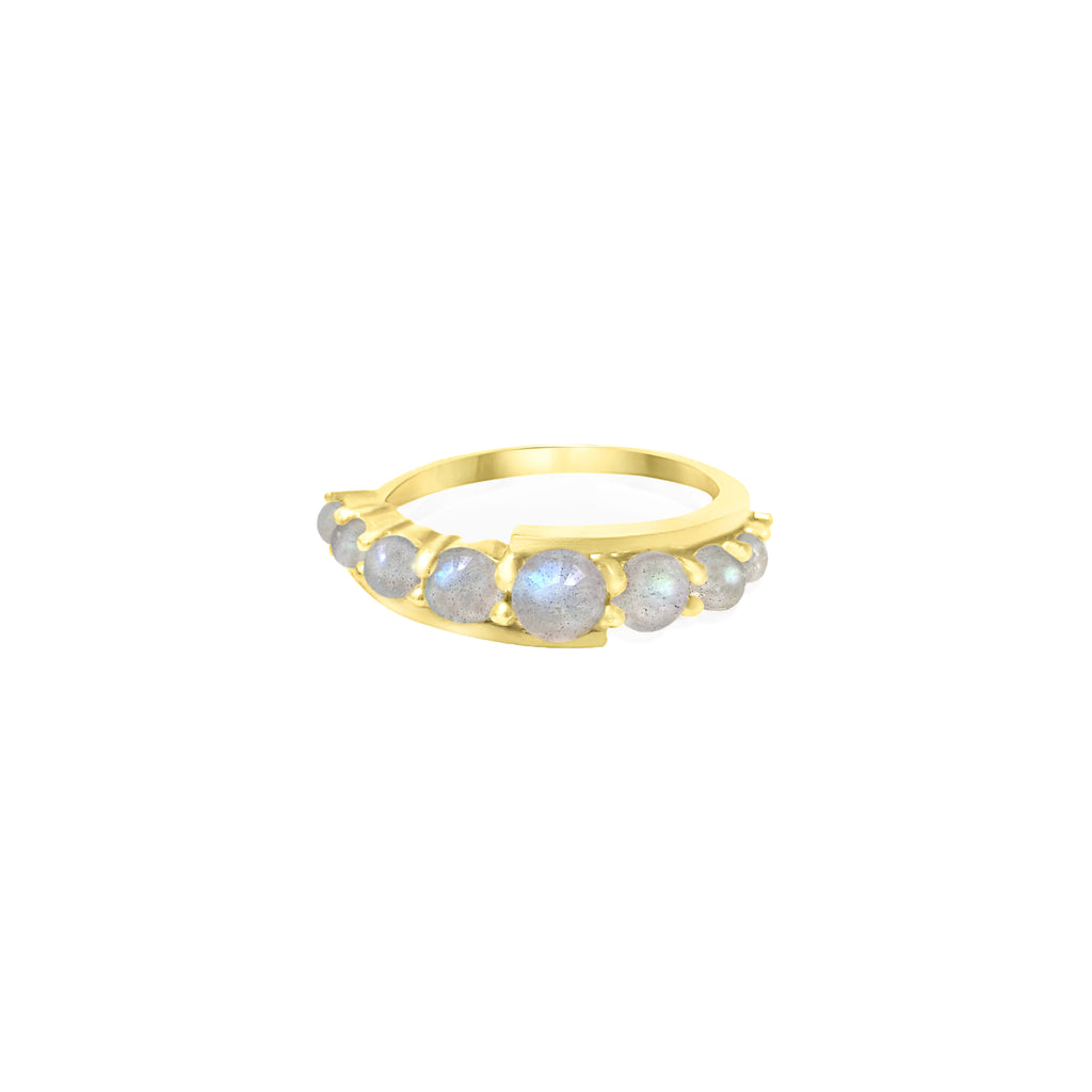 Gold Andromeda Ring with gemstones