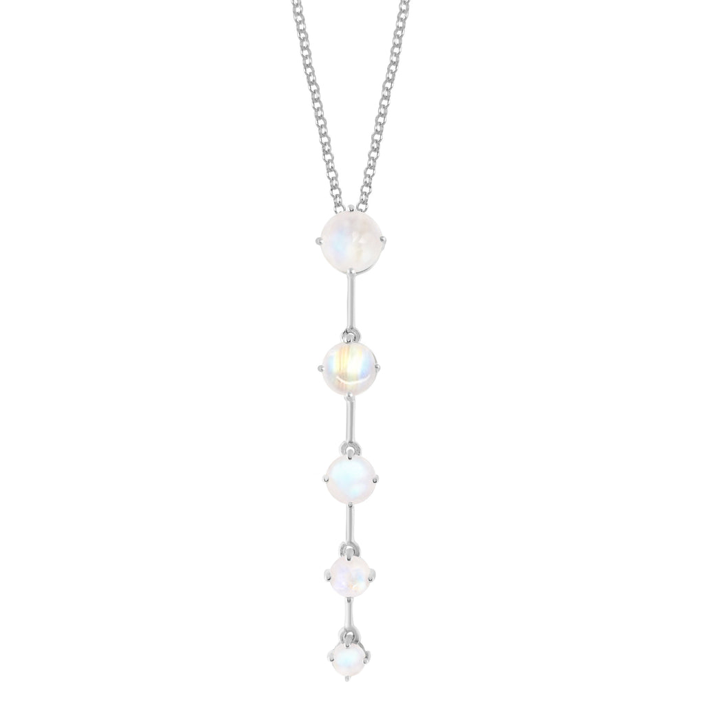 Silver Astraea Drop Pendant with Moonstone