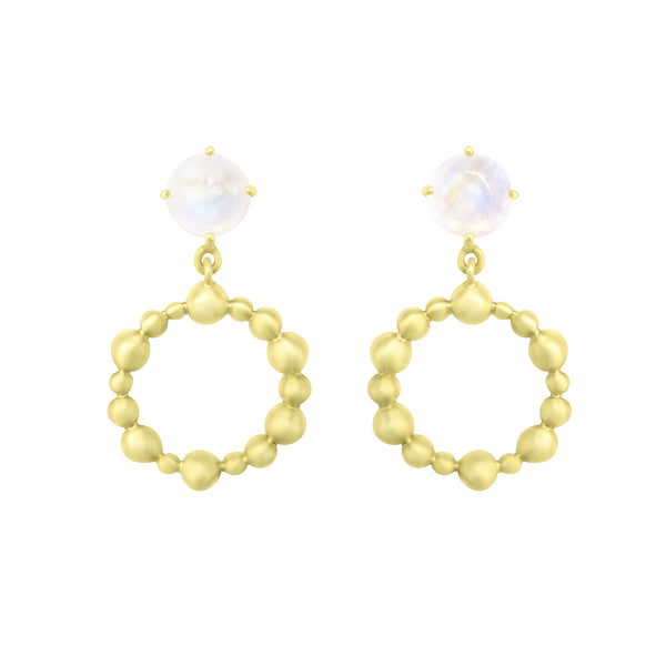 Gold Cassiopeia Earring with gemstones