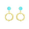 Gold Cassiopeia Earring with gemstones