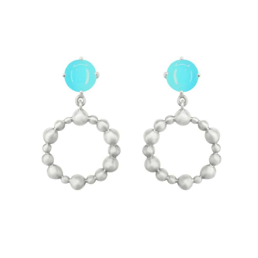 Silver Cassiopeia Earring with gemstones