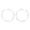 Silver Coeus Hoop Earrings with gemstones
