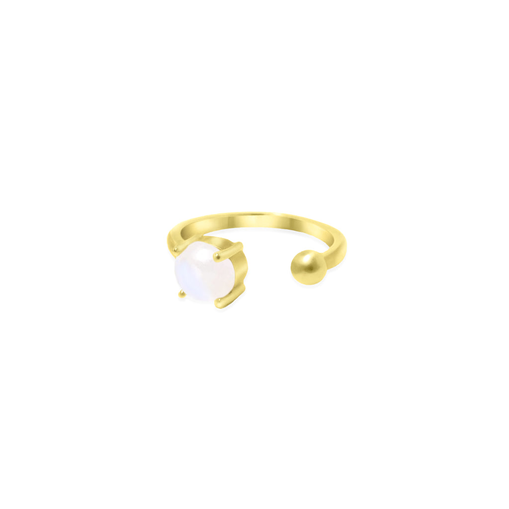Gold Coeus Ring with gemstones