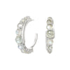 Silver Andromeda Huggie Earrings with gemstones