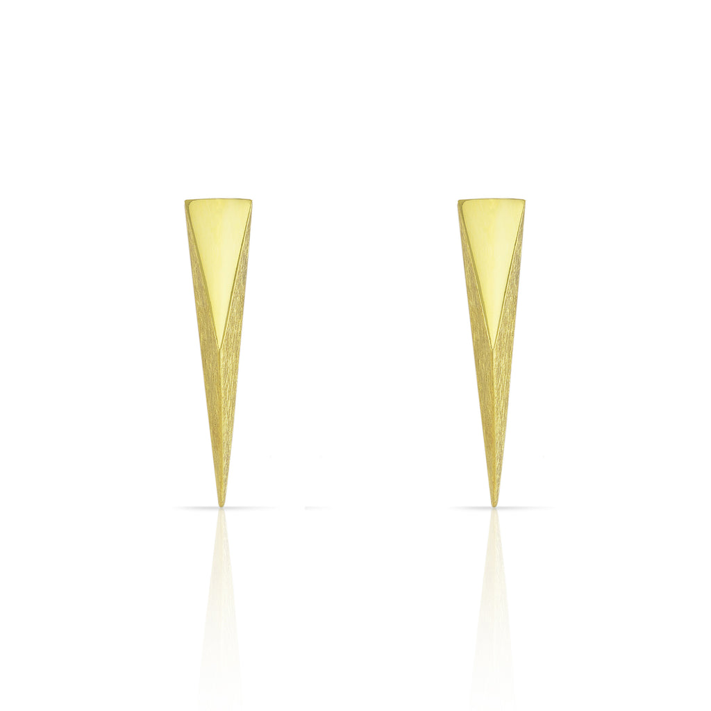 Gold Large Coquette Studs Earrings