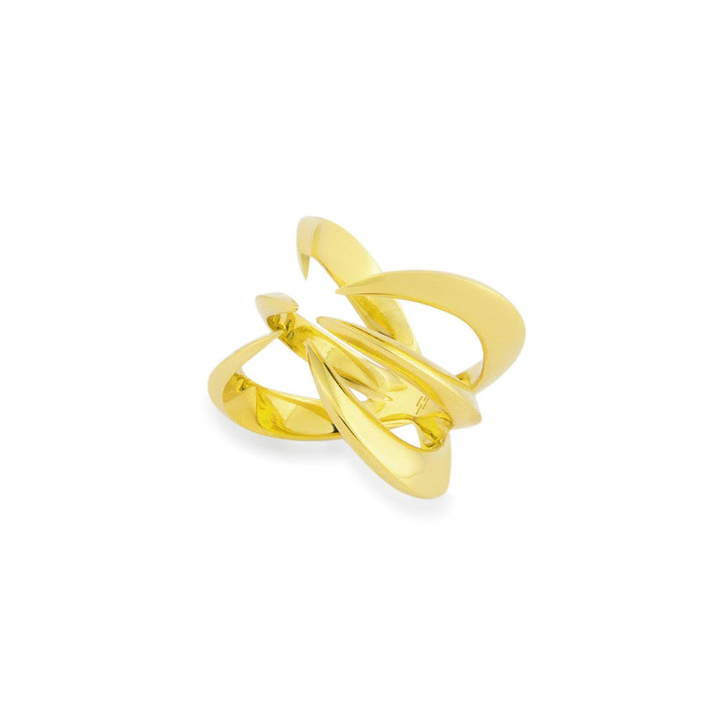 Gold Oracle Claw Ring - side view