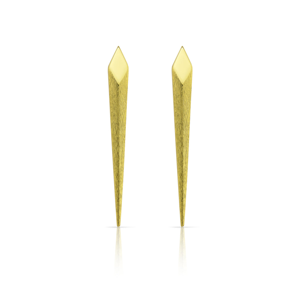 Gold Viper Bite Studs Earrings