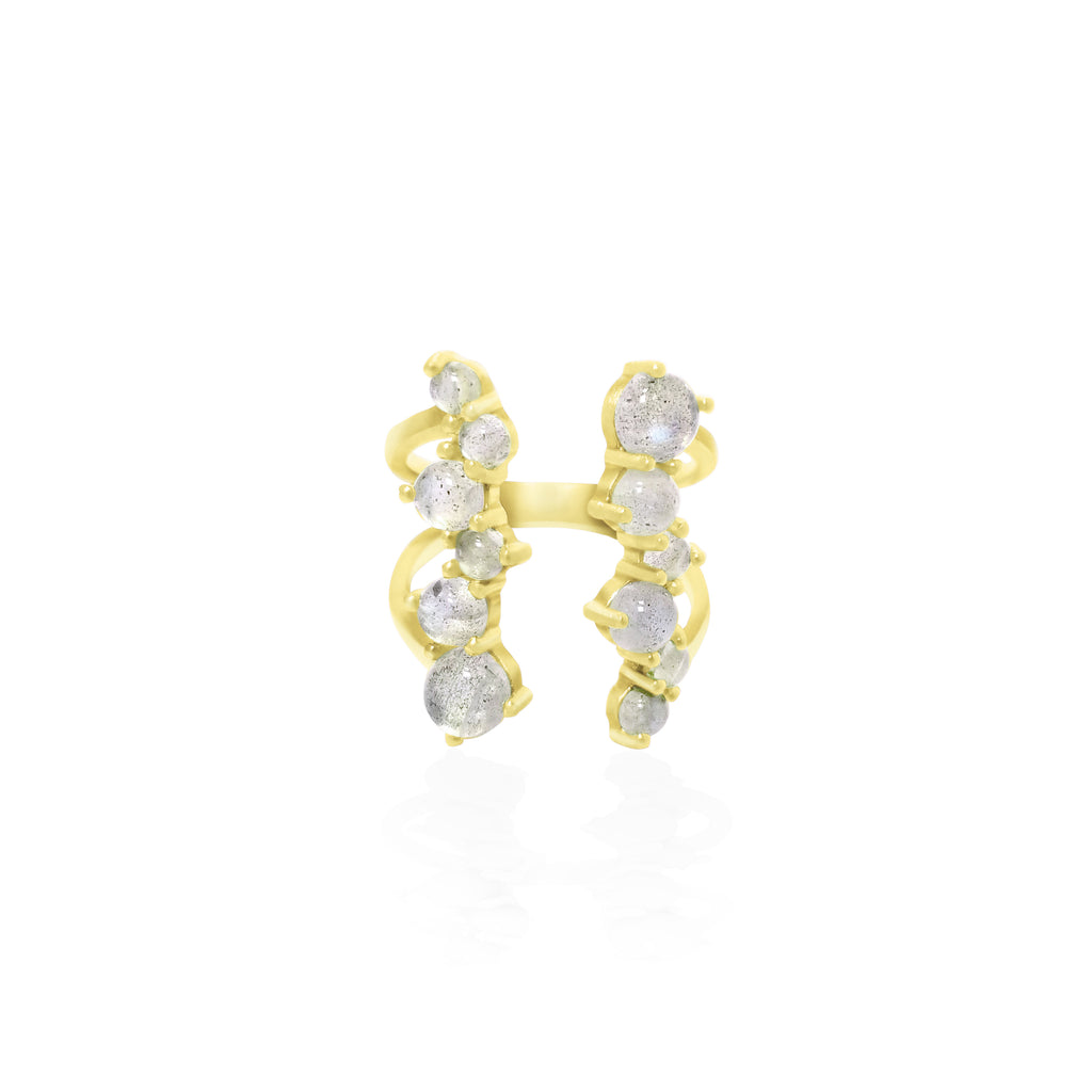 Via Lactea Ring Labradorite Gold