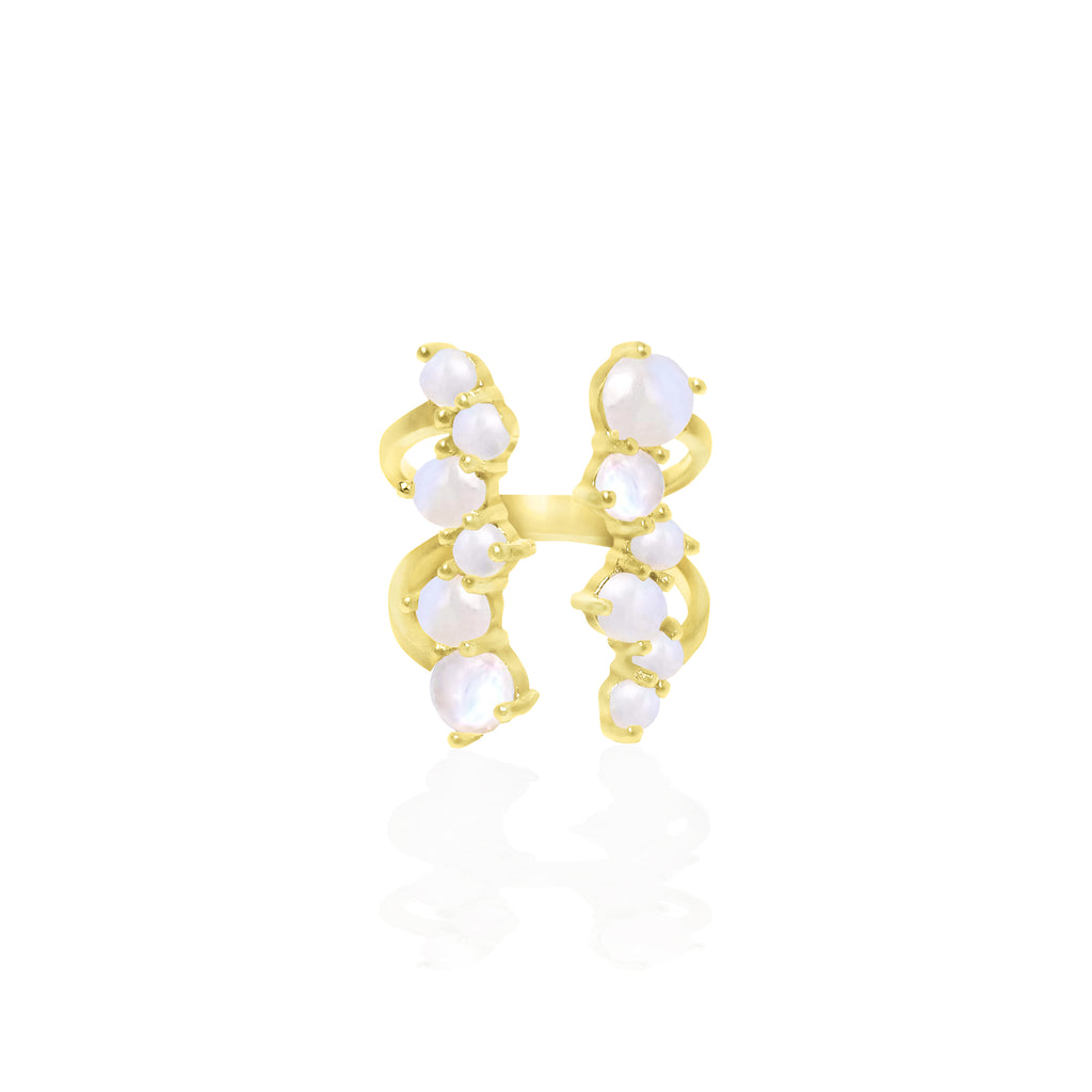 Via Lactea Ring Moonstone Gold