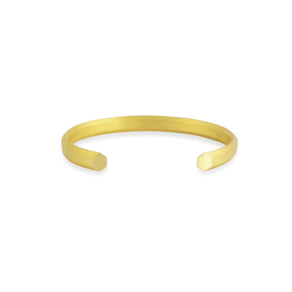 Small Gold Hex Cuff Bracelet